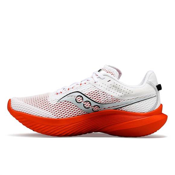NEW SAUCONY men's kinvara 14 running shoes in white/infrared - Picture 2 of 3